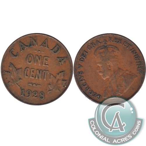 1928 Canada 1-cent Fine (F12)