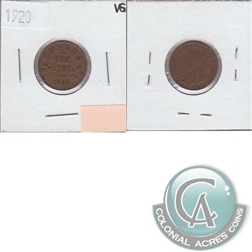 1920 Small Canada 1-cent Very Good (VG8)