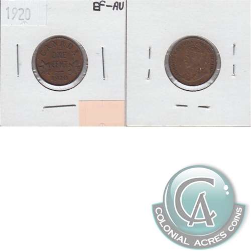 1920 Small Canada 1-cent EF-AU (EF45)