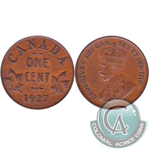 1927 Canada 1-cent EF-AU (EF45)