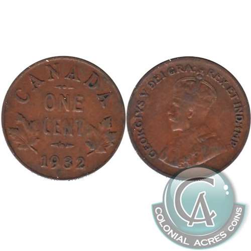 1932 Canada 1-cent Fine (F12)