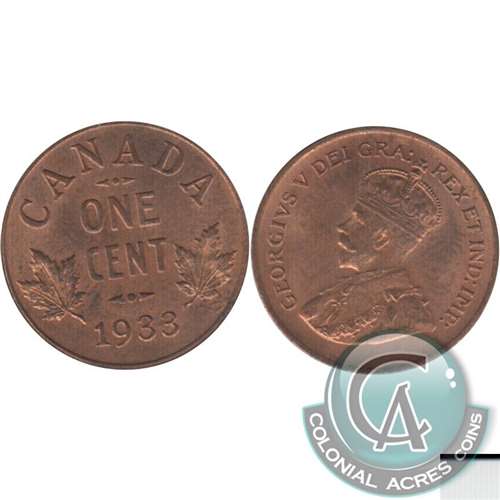 1933 Canada 1-cent Very Good (VG8)