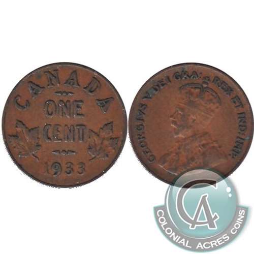 1933 Canada 1-cent UNC+ (MS-62)