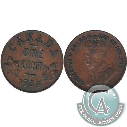 1934 Canada 1-cent UNC+ (MS62)