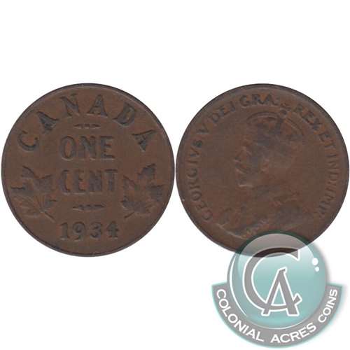 1934 Canada 1-cent G-VG (G-6)