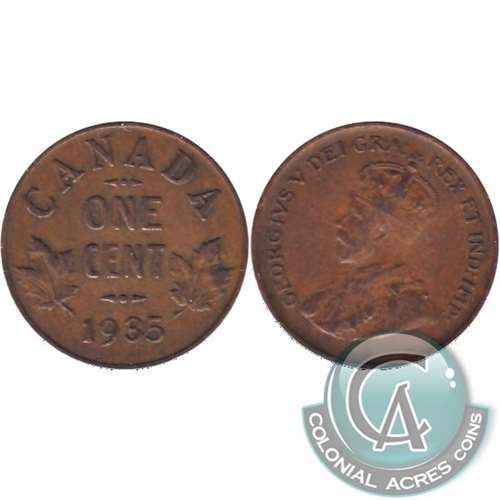 1935 Canada 1-cent Almost Uncirculated (AU50)