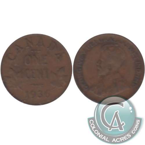 1936 Canada 1-cent EF-AU (EF45)