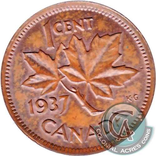 1937 Canada 1-cent Almost Uncirculated (AU-50)