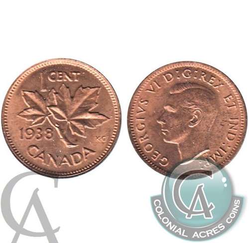 1938 Canada 1-cent Uncirculated (MS60)