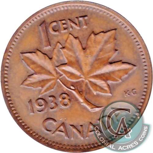 1938 Canada 1-cent Brilliant Uncirculated (MS63)