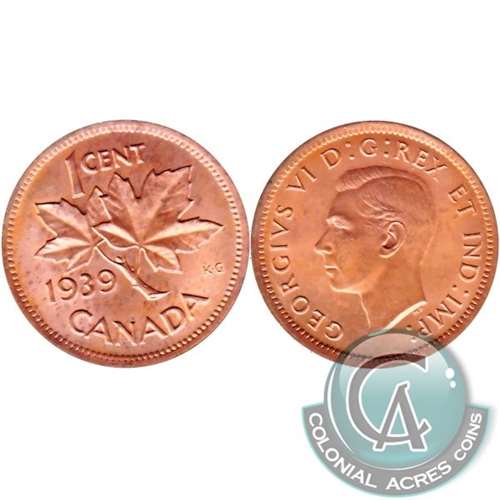 1939 Canada 1-cent Extra Fine (EF40)