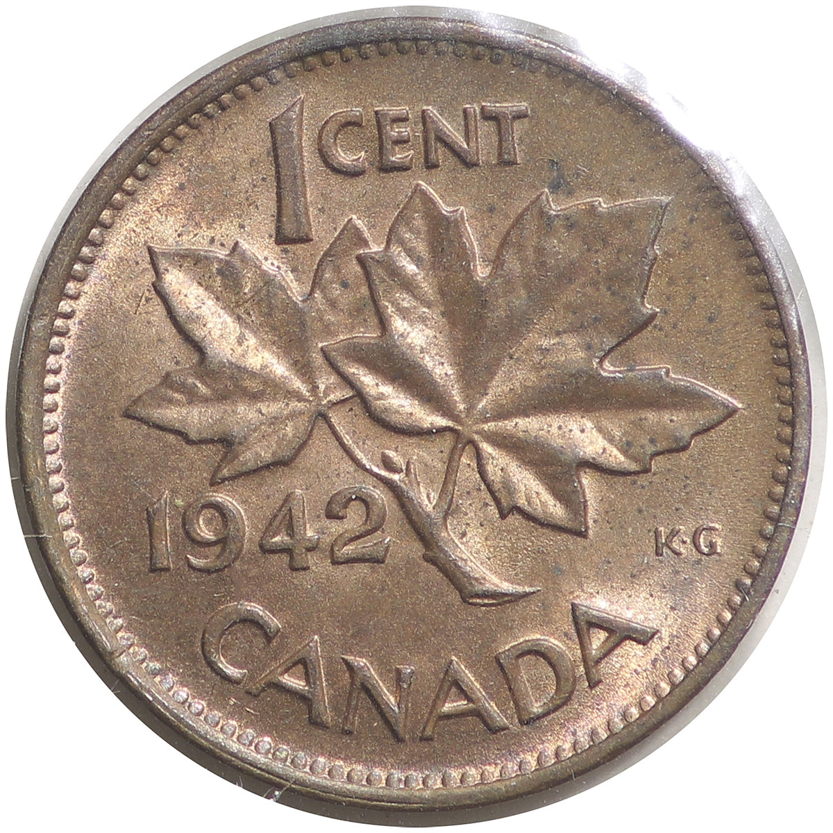 1942 Canada 1-cent UNC+ (MS-62)