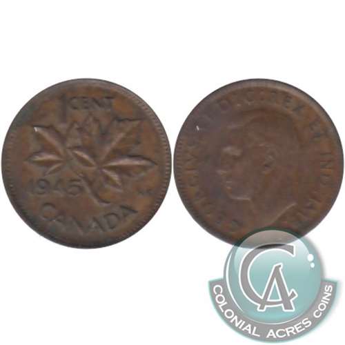 1945 Canada 1-cent Almost Uncirculated (AU50)