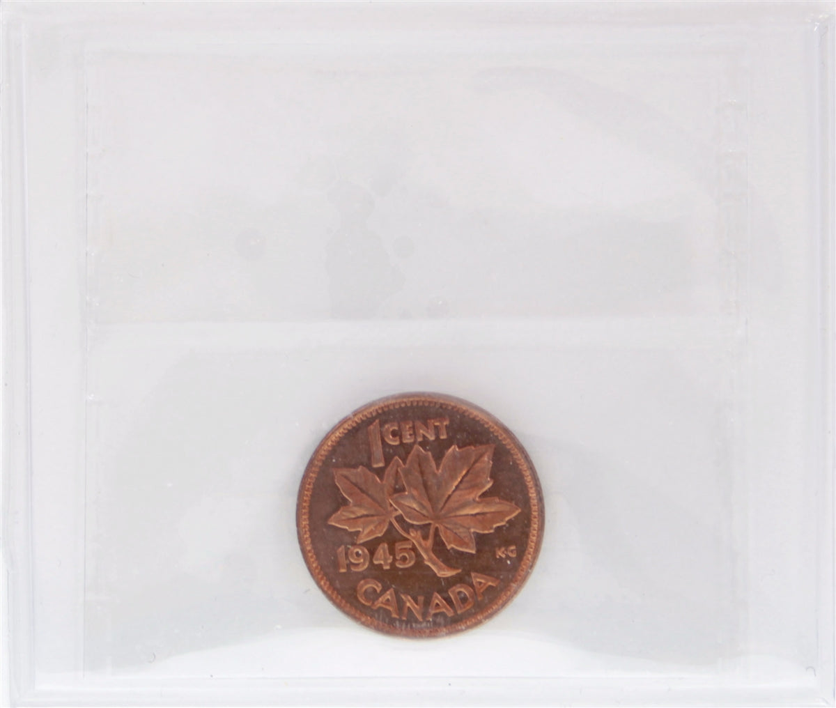 1945 Canada 1-cent ICCS Certified MS64 Red