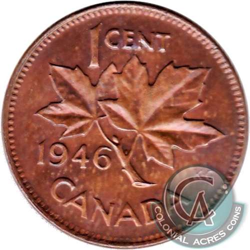 1946 Canada 1-cent AU-UNC (AU55)