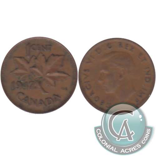 1947 Maple Leaf Canada 1-cent UNC+ (MS62)