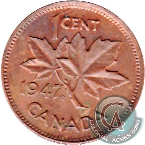 1947 Maple Leaf Canada 1-cent Brilliant Uncirculated (MS63)