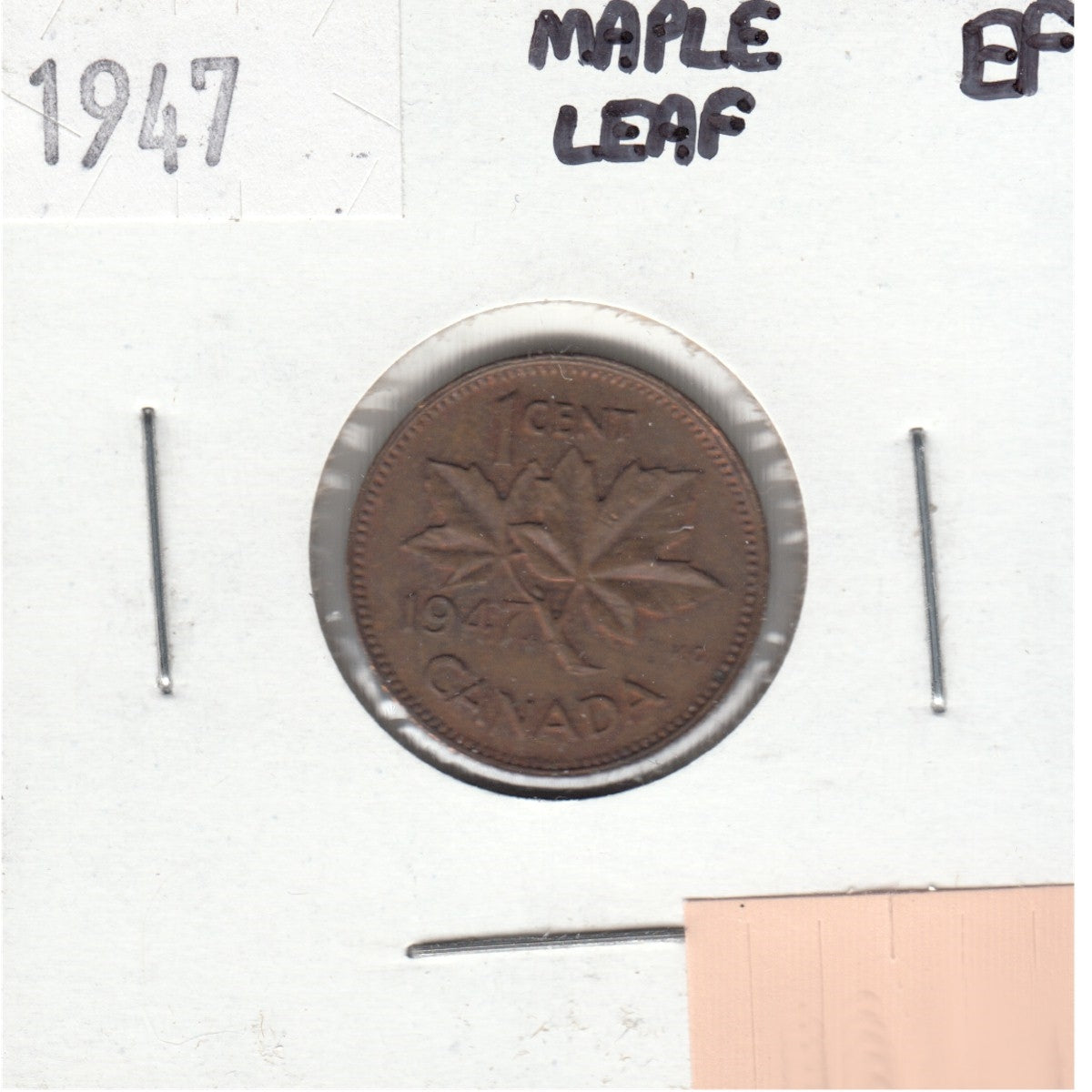 1947 Maple Leaf Canada 1-cent Extra Fine (EF-40)