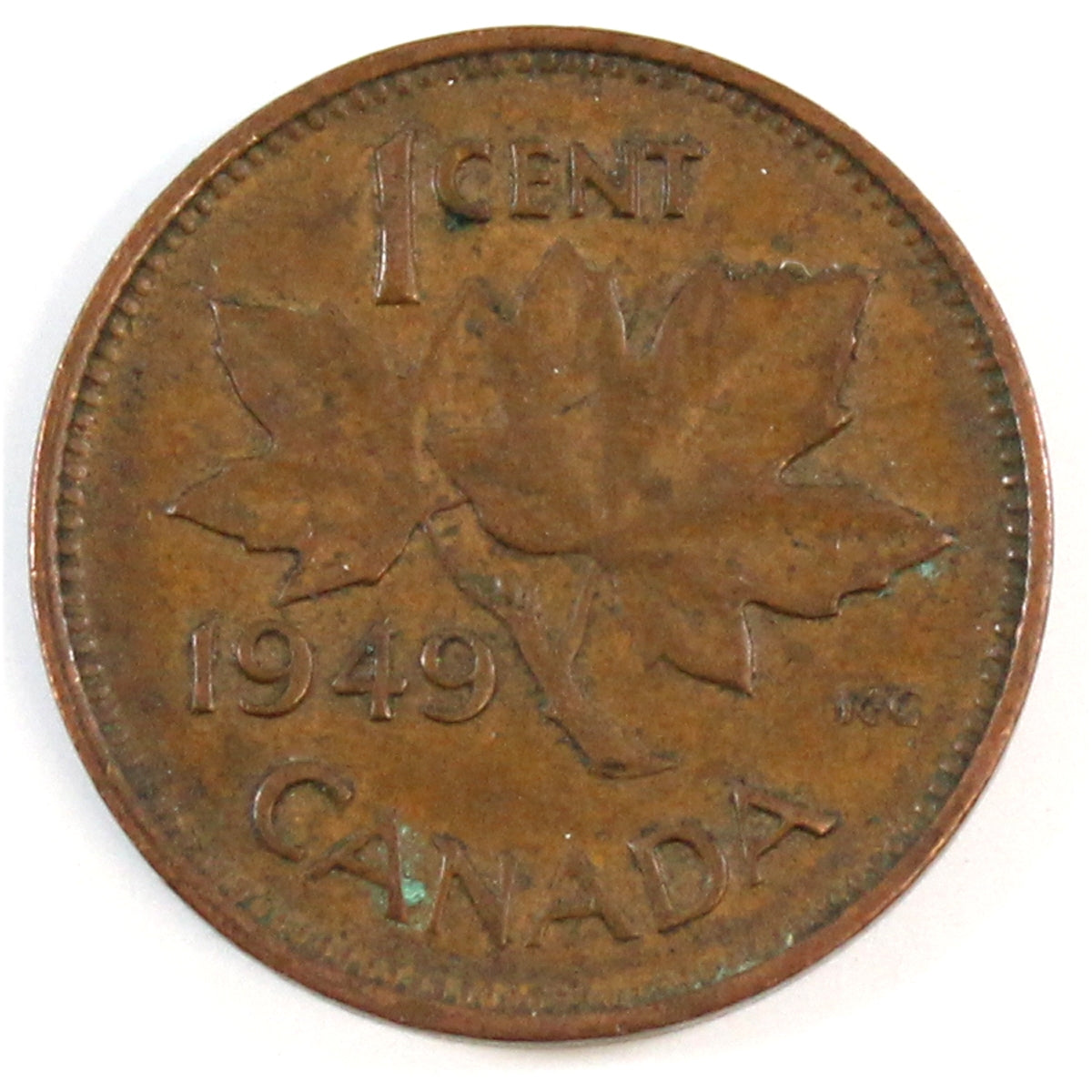 1949 A To Denticle Canada 1-cent Extra Fine (EF-40)