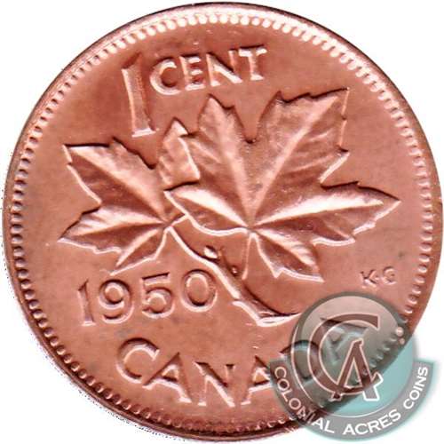 1950 Canada 1-cent UNC+ (MS62)