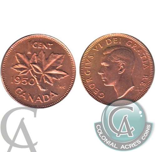 1950 Canada 1-cent Choice Brilliant Uncirculated (MS64)
