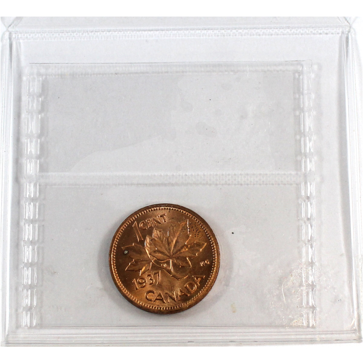 1937 Canada 1-cent ICCS Certified MS-64 Red