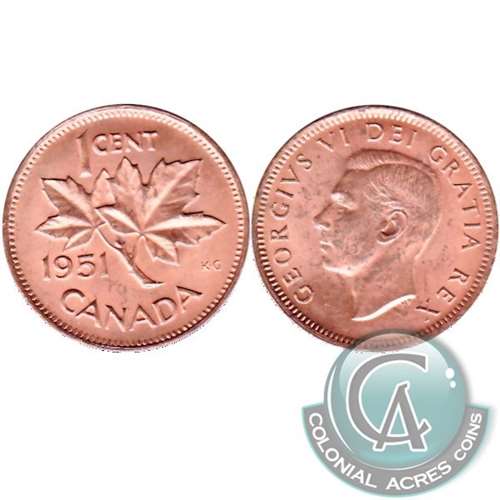 1951 Canada 1-cent Brilliant Uncirculated (MS63)