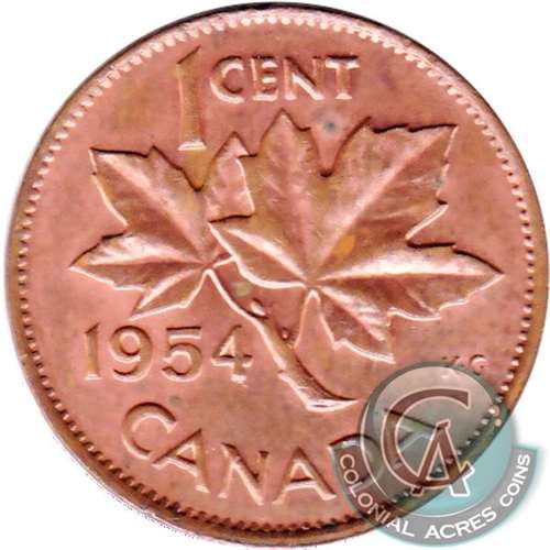 1954 Canada 1-cent AU-UNC (AU-55)