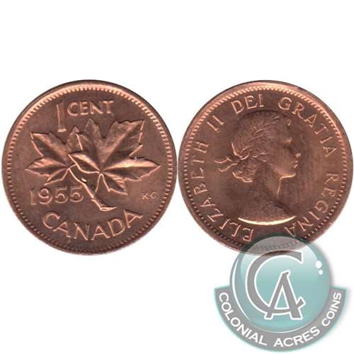 1955 Canada 1-cent Choice Brilliant Uncirculated (MS-64)
