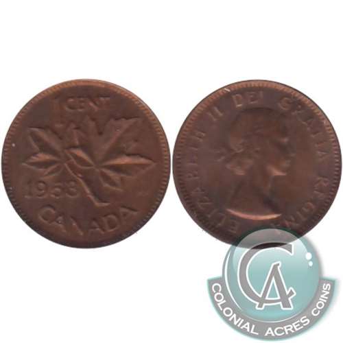 1953 NSS Canada 1-cent AU-UNC (AU55)