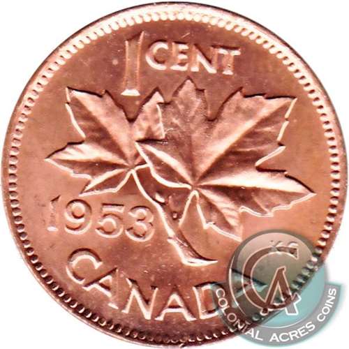 1953 NSS Canada 1-cent Brilliant Uncirculated (MS63)