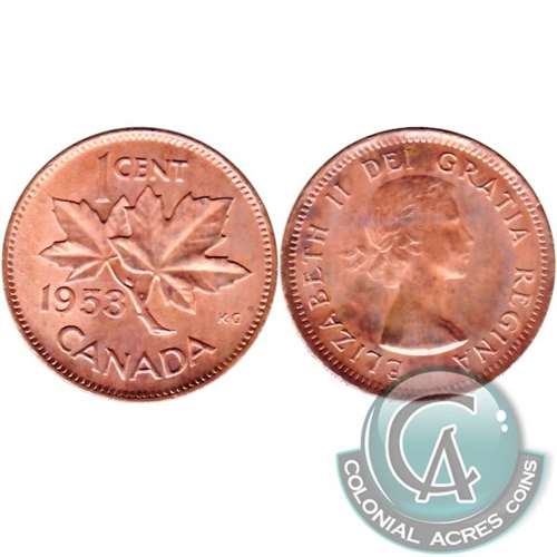 1953 NSS Canada 1-cent Choice Brilliant Uncirculated (MS64)