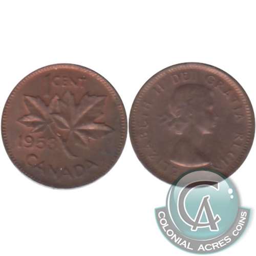 1953 NSS Canada 1-cent Almost Uncirculated (AU50)