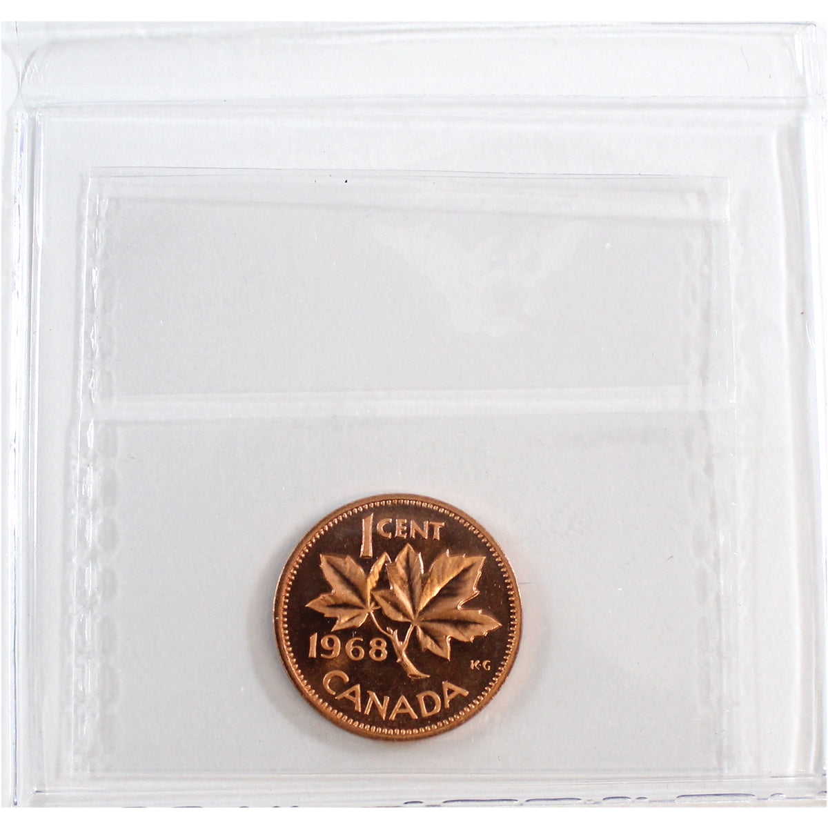 1968 Canada 1-cent ICCS Certified PL-66 Red; Ultra Heavy Cameo
