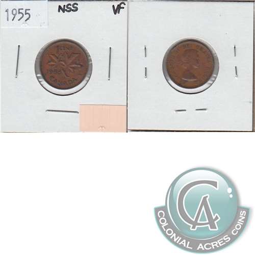 1955 NSS Canada 1-cent Very Fine (VF-20) $