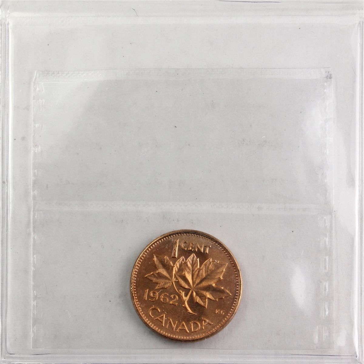 1962 Canada 1-cent ICCS Certified MS65 Red