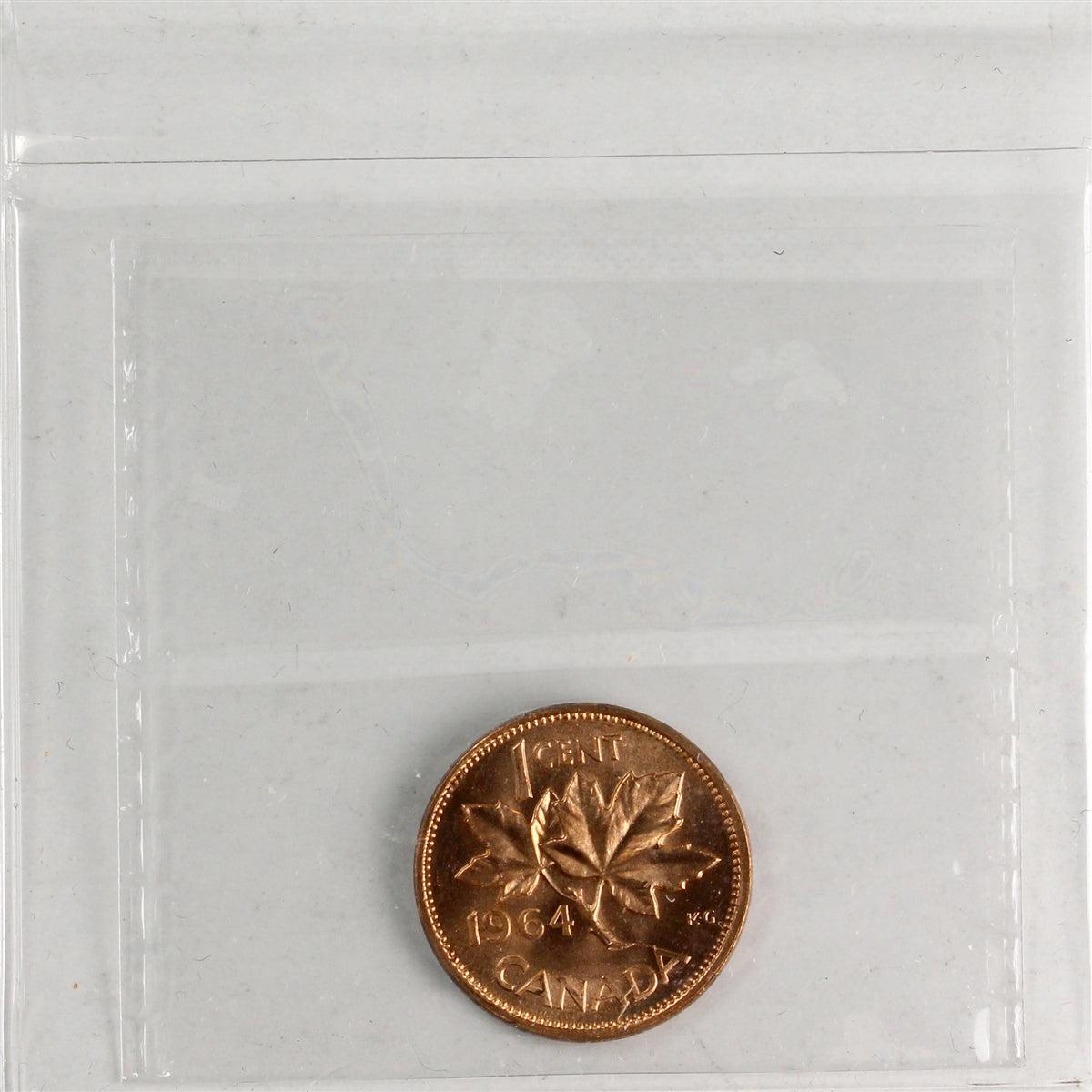 1964 Canada 1-cent ICCS Certified MS65 Red