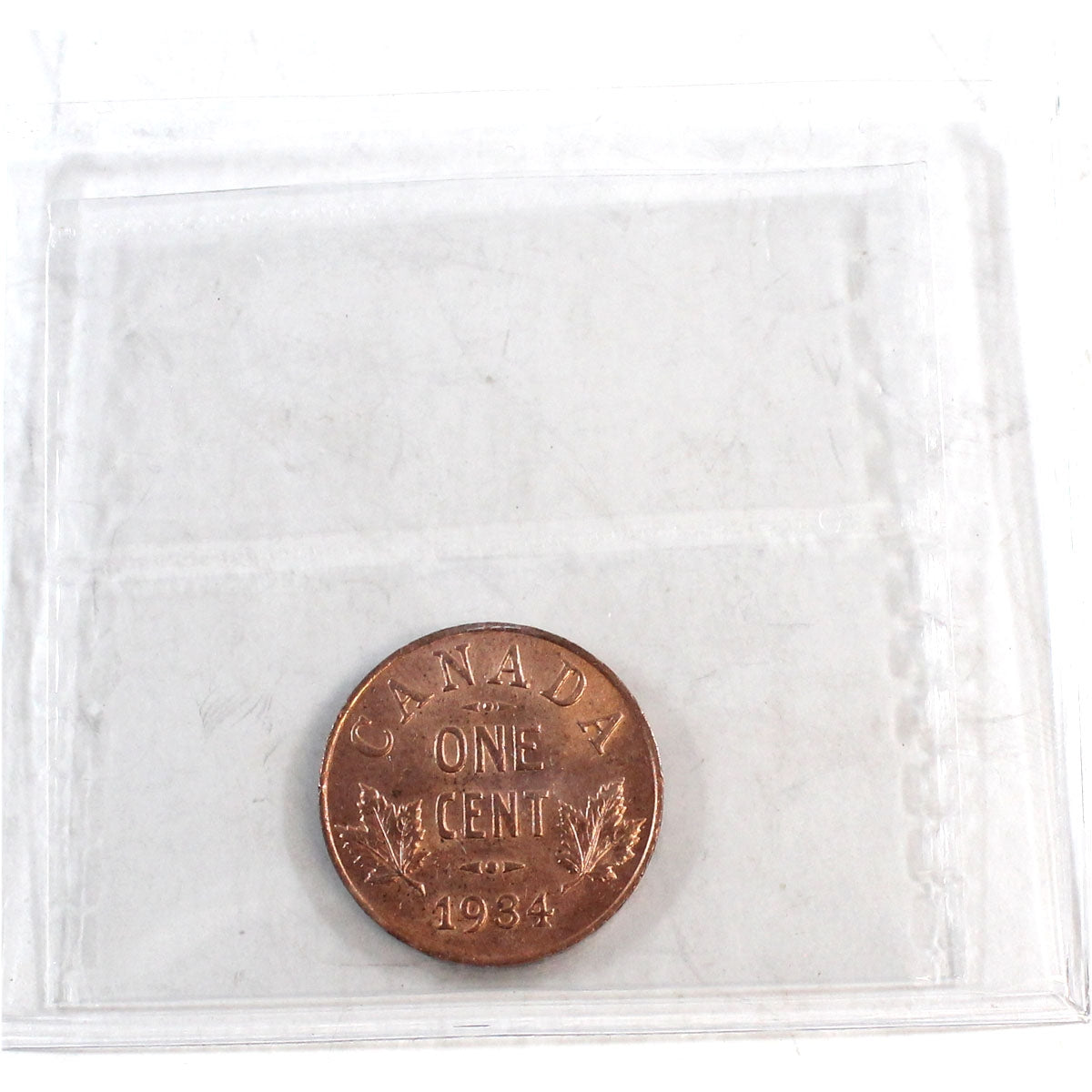 1934 Canada 1-cent ICCS Certified MS-63 Red