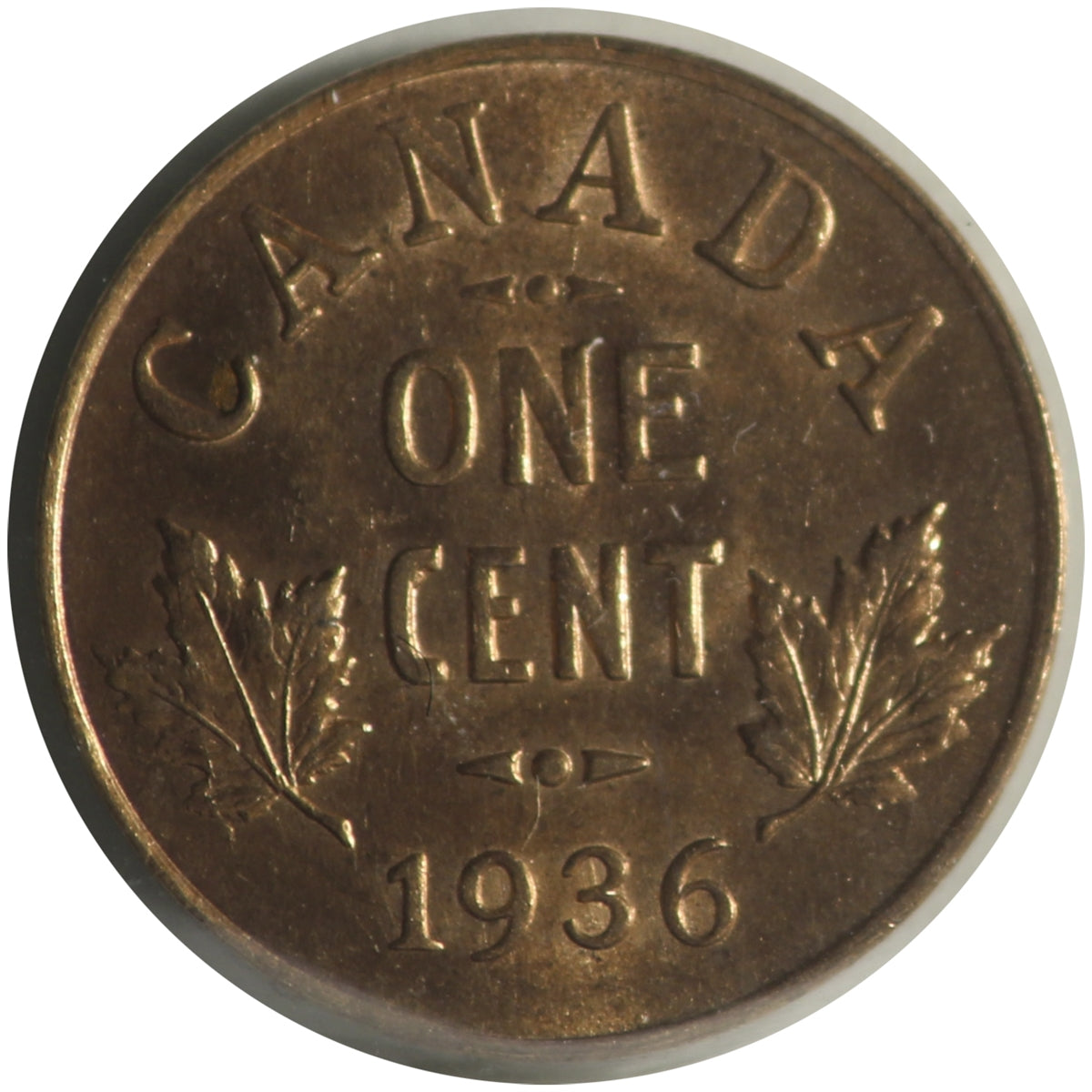 1936 Canada 1-cent ICCS Certified MS63 Red