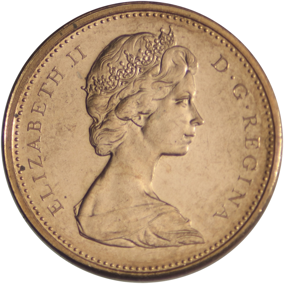 1965 Var. 2 SB B5 Canada 1-cent Brilliant Uncirculated (MS-63)