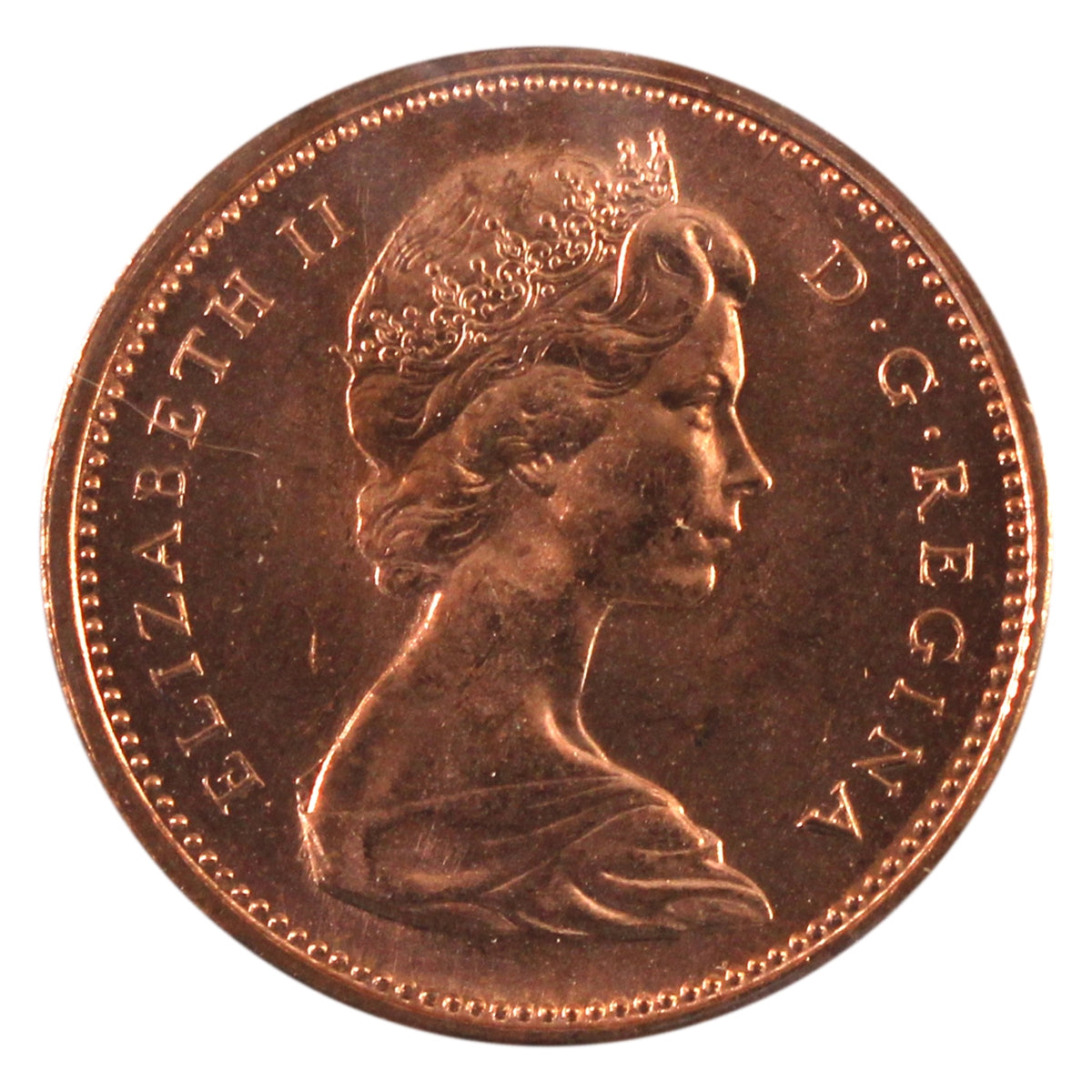 1965 Var. 4 LB P5 Canada 1-cent Brilliant Uncirculated (MS63) $