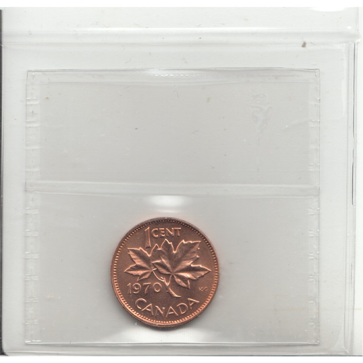 1970 Canada 1-cent ICCS Certified MS65 Red