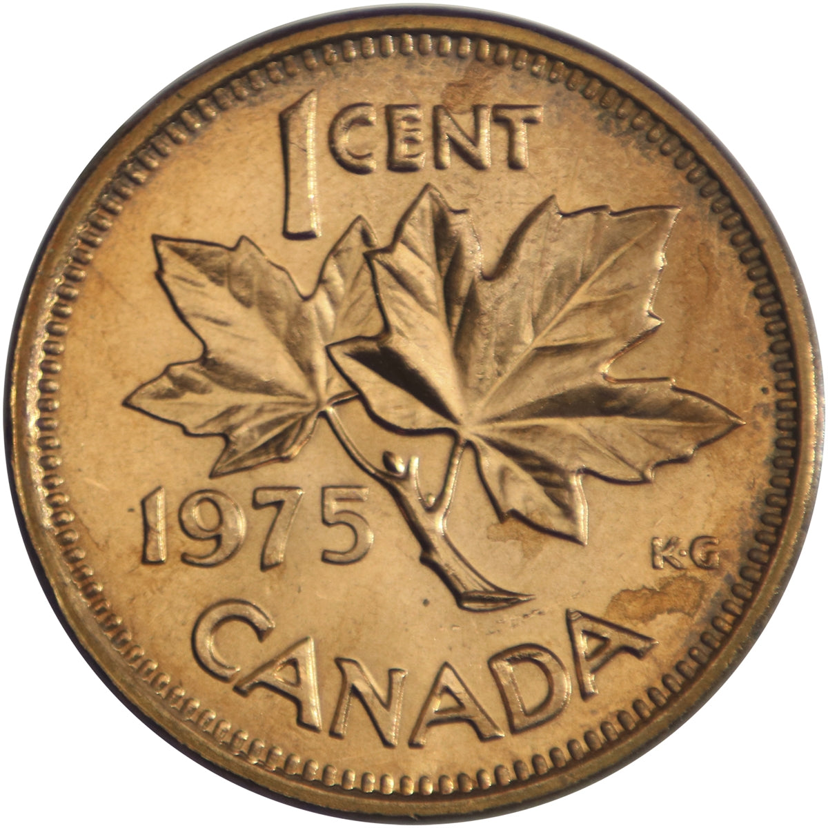 1975 Canada 1-cent Brilliant Uncirculated (MS-63)