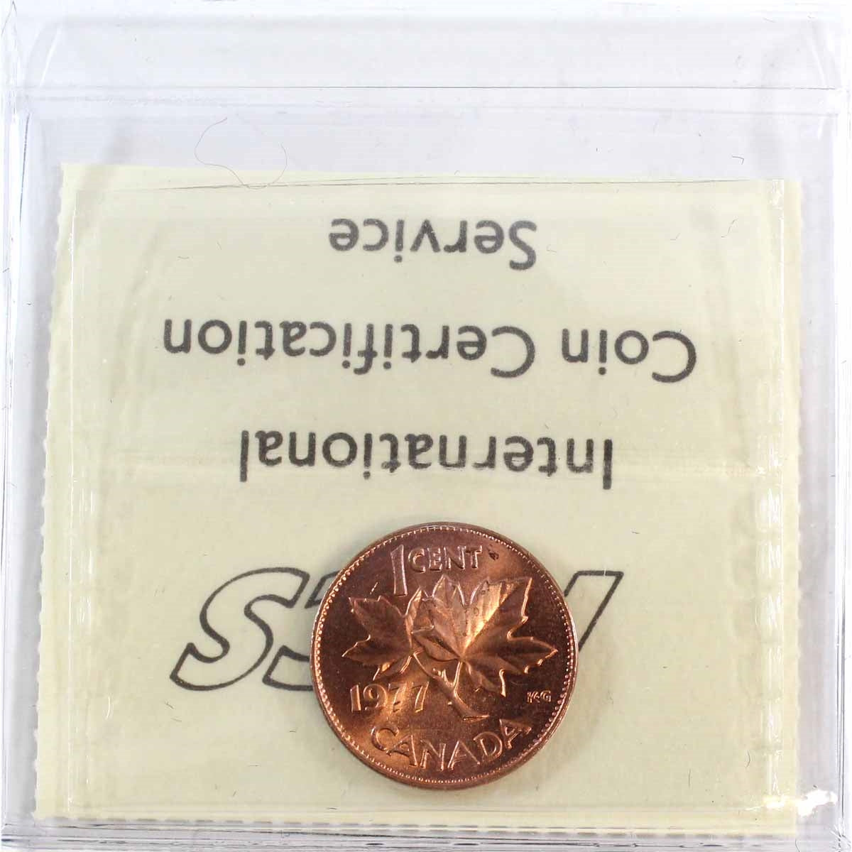1977 Canada 1-cent ICCS Certified MS-65 Red