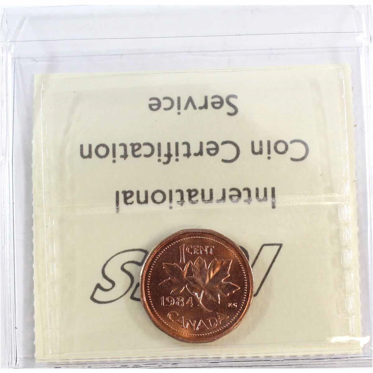 1984 Canada 1-cent ICCS Certified MS65 Red