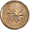 1990 Canada 1-cent Brilliant Uncirculated (MS63)