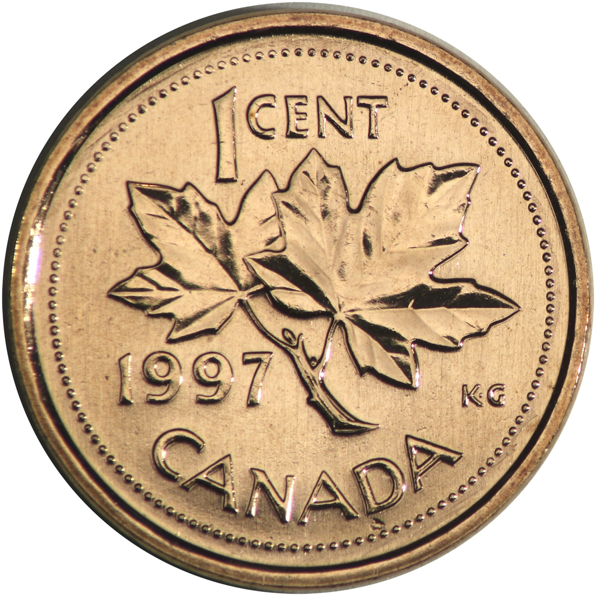 1997 Canada 1-cent Proof Like