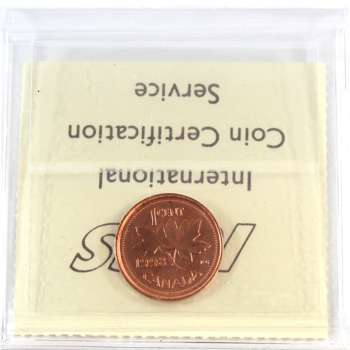 1998 Canada 1-cent ICCS Certified MS66 Red