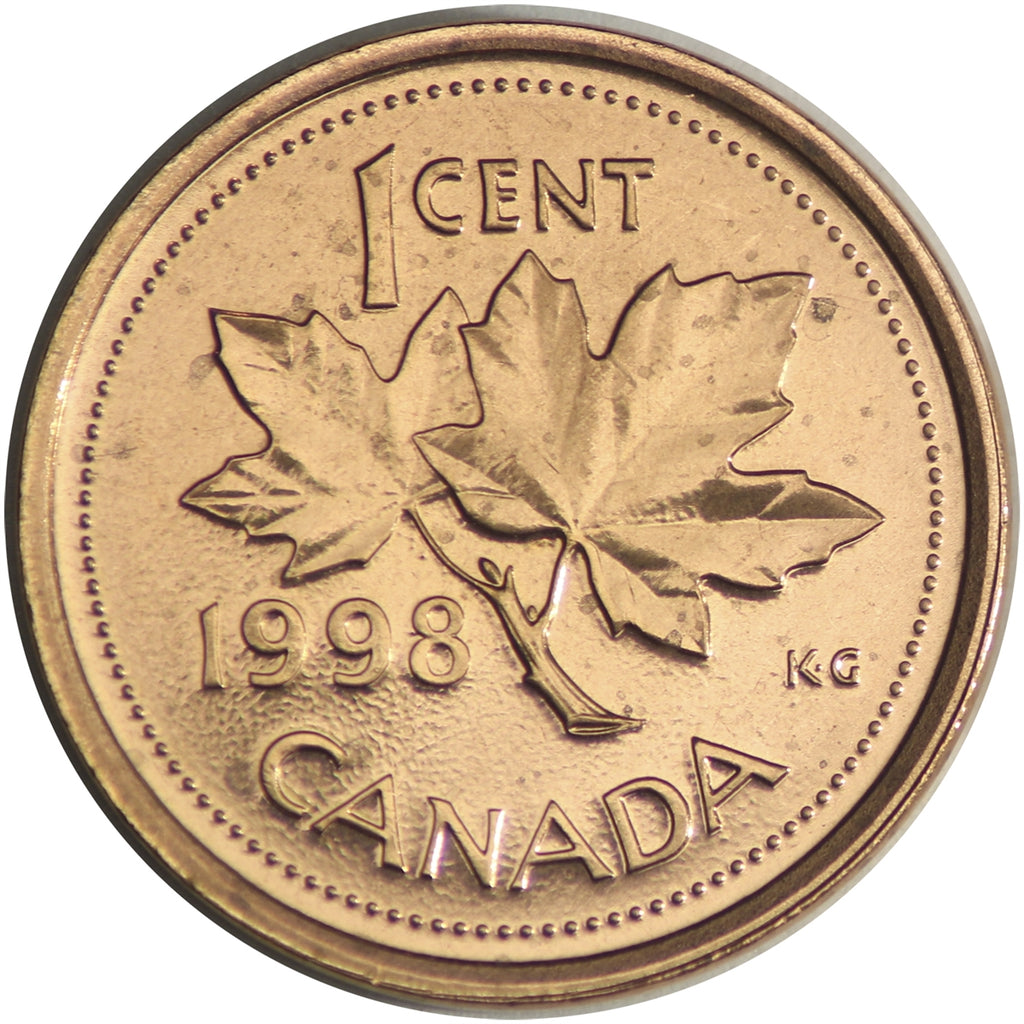 1998 Canada 1-cent Brilliant Uncirculated (MS63)