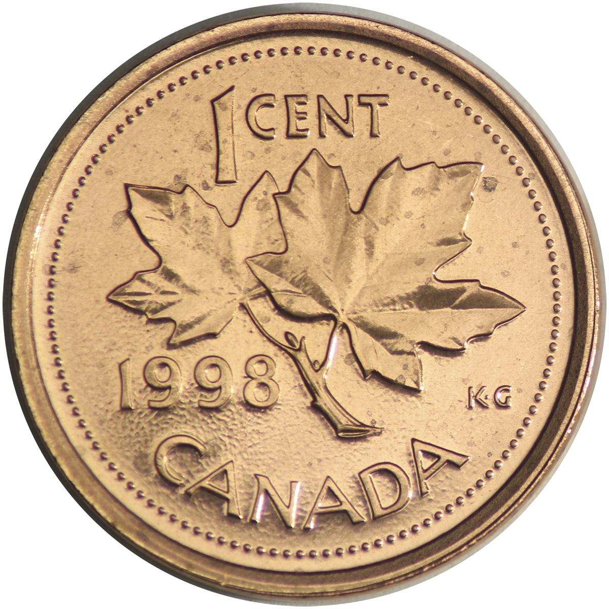 1998 Canada 1-cent Brilliant Uncirculated (MS63)